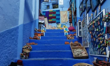 Morocco street shops